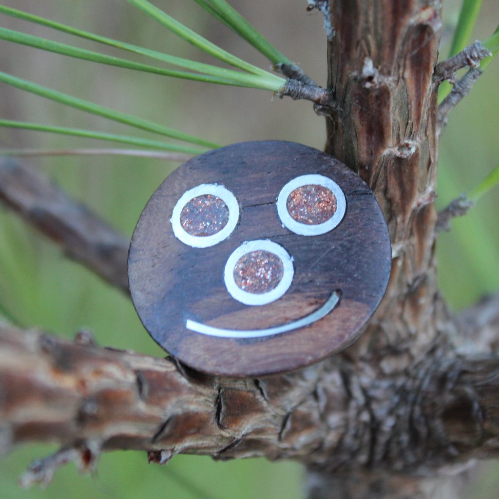 [5/$25] Artisan Wood Smile Inlay Ring